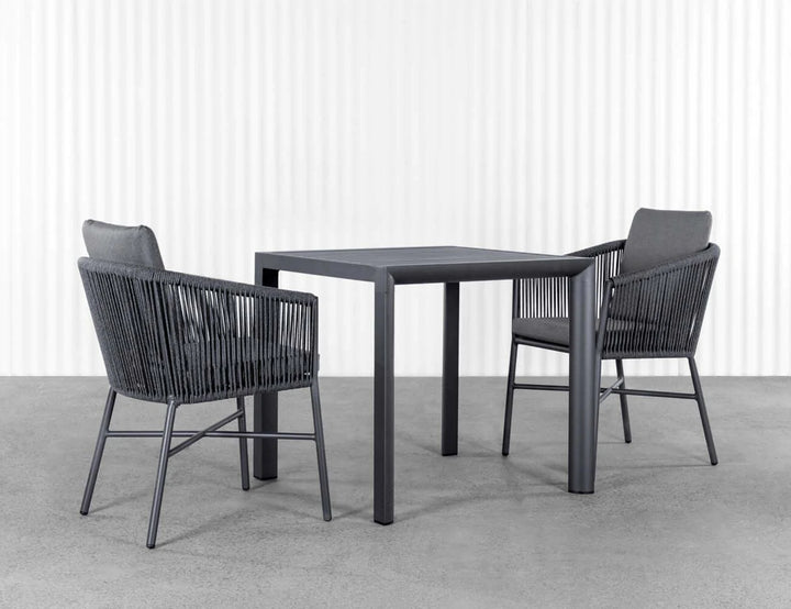 Arcus Aluminium Outdoor Patio Dining Table 80 × 80cm Color: Dark Grey