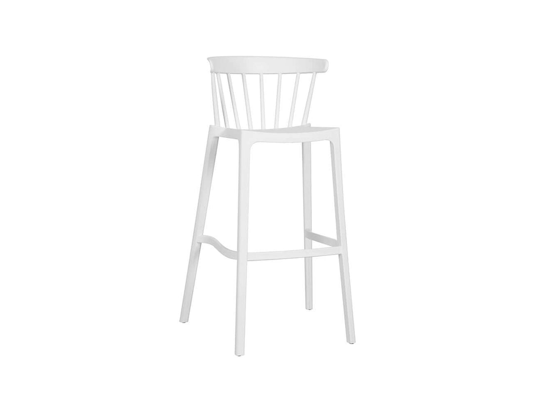 Aria Outdoor Patio Bar Chair Colour: White