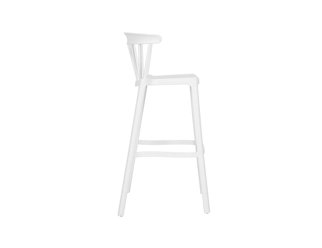 Aria Outdoor Patio Bar Chair Colour: White