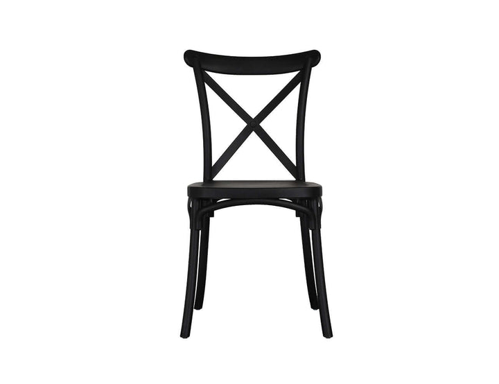 Avis Outdoor Patio Dining Chair Colour: Black