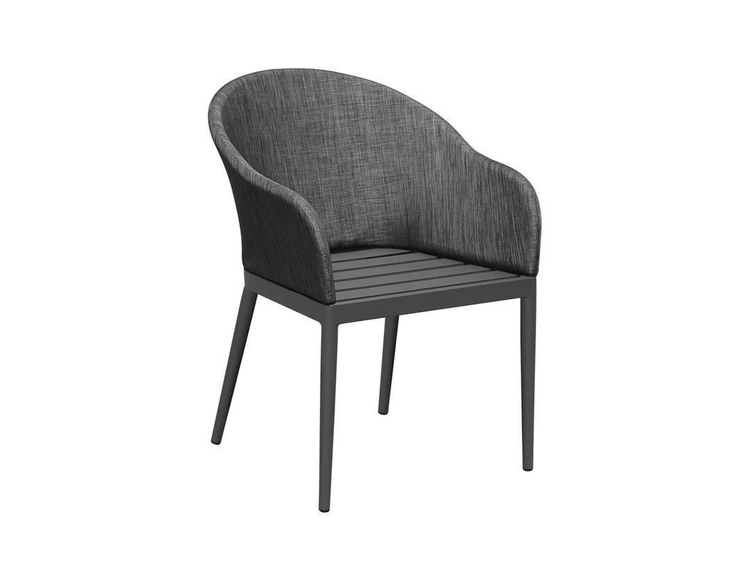 Nightjar Aluminium Outdoor Patio Dining Chair Color: Dark Grey