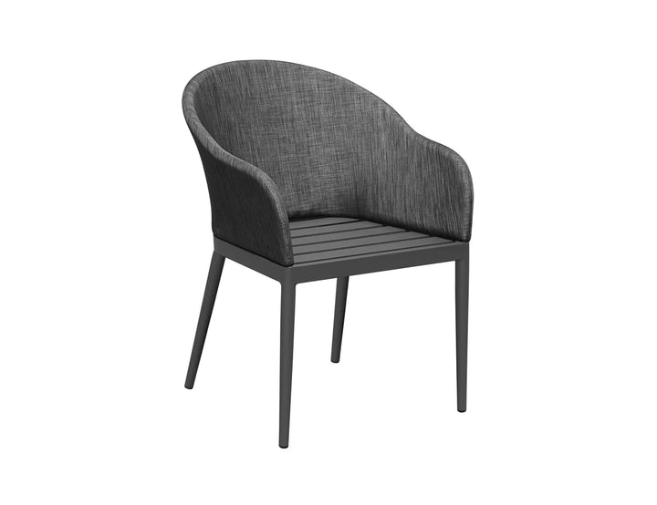 Nightjar Aluminium Outdoor Patio Dining Chair Color: Dark Grey