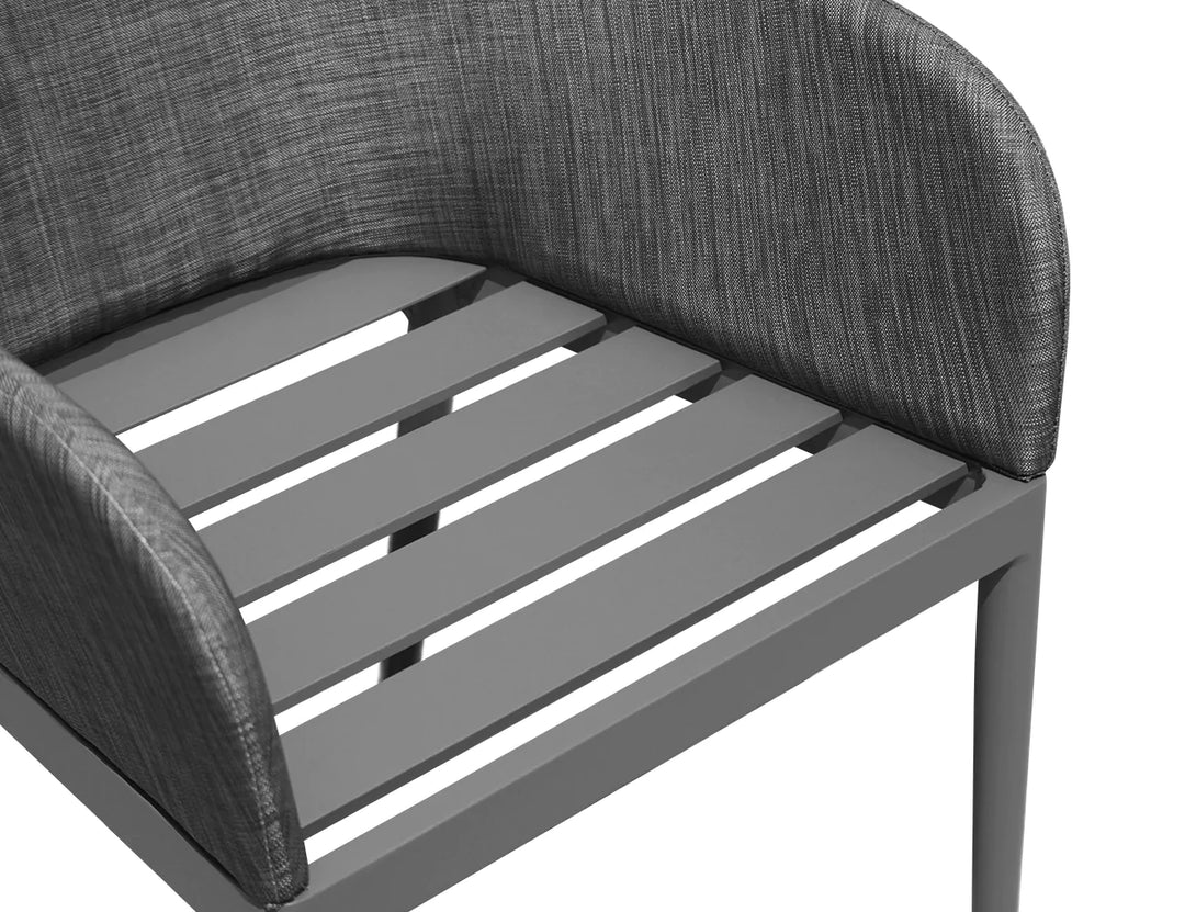 Nightjar Aluminium Outdoor Patio Dining Chair Color: Dark Grey