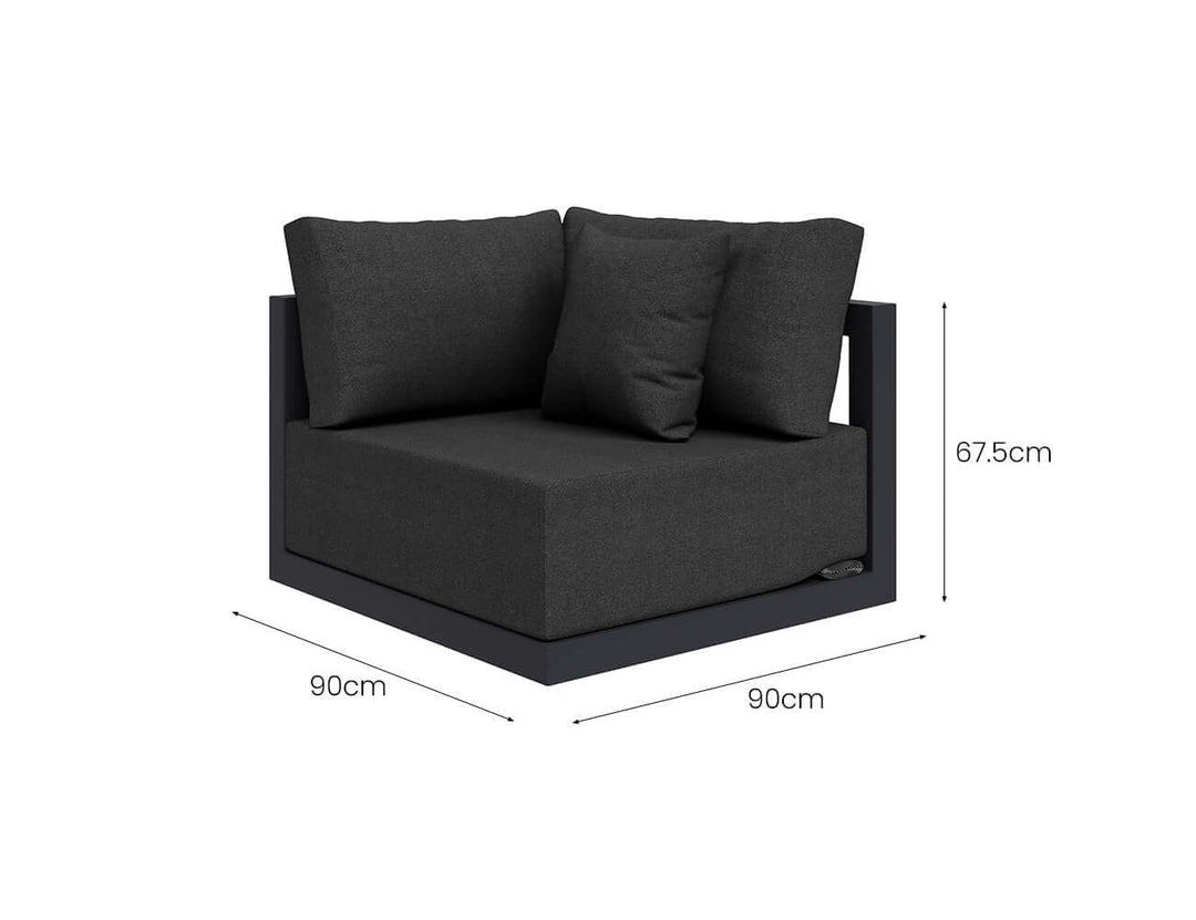 Ibis 2.0 Oversized Outdoor Corner Sofa Color: Grey