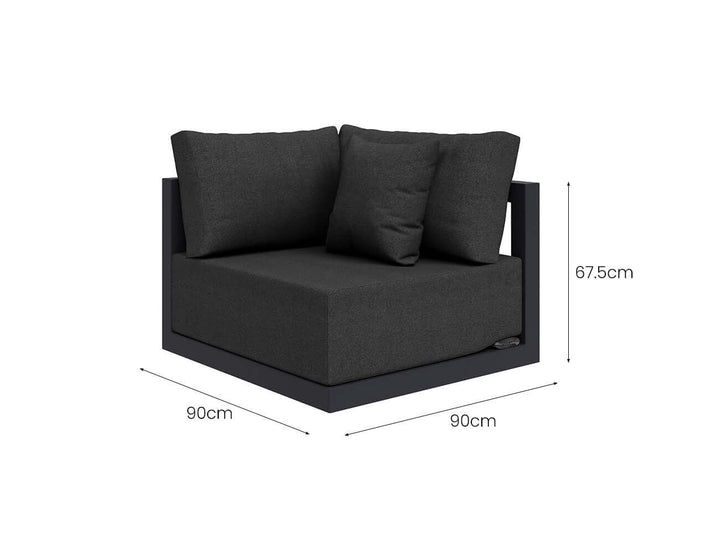 Ibis 2.0 Oversized Outdoor Corner Sofa Color: Grey