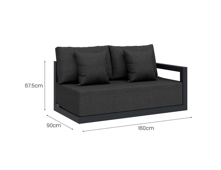 Ibis 2.0 Oversized Outdoor Left Sofa Color: Grey