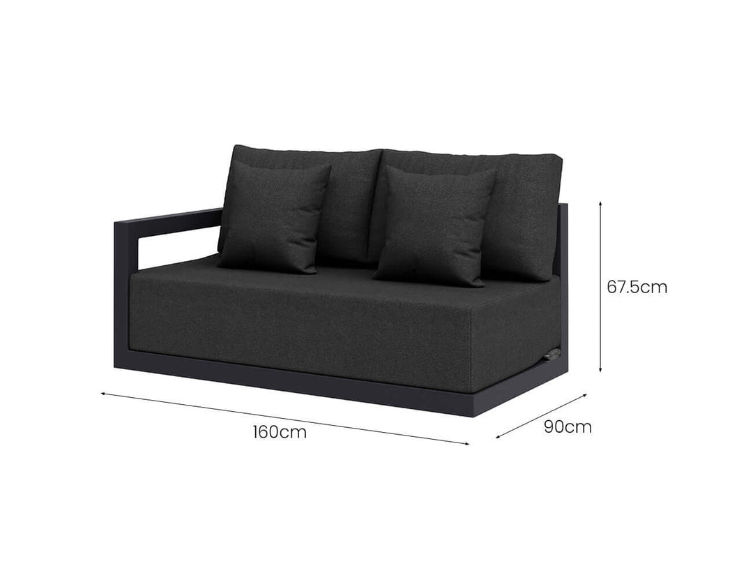 Ibis 2.0 Oversized Outdoor Right Sofa Color: Grey