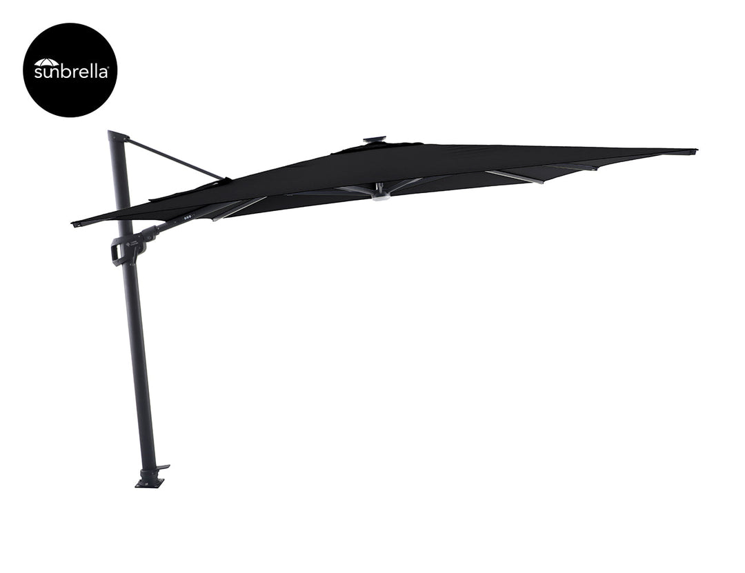 Agave 3m Square Cantilever Umbrella Colour: Black
