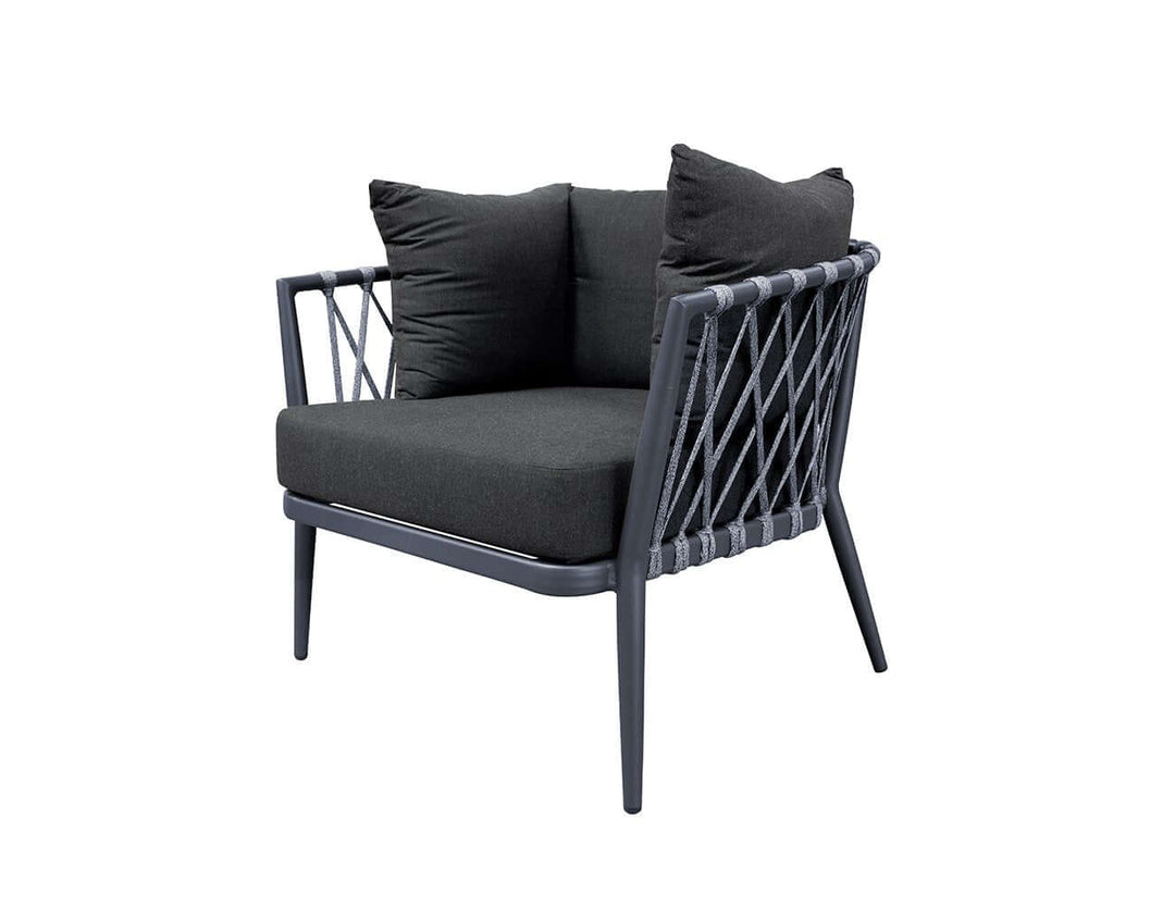 Caspian Outdoor Club Chair - Charcoal