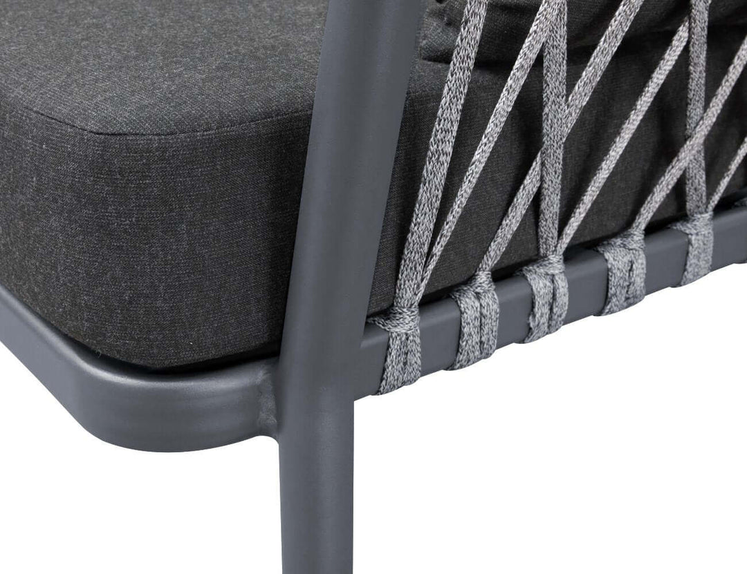 Caspian Outdoor Club Chair - Charcoal