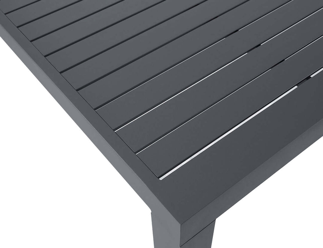 Cirrus Aluminium Outdoor Patio Dining Table 160 X 80cm Colour: Dark Grey