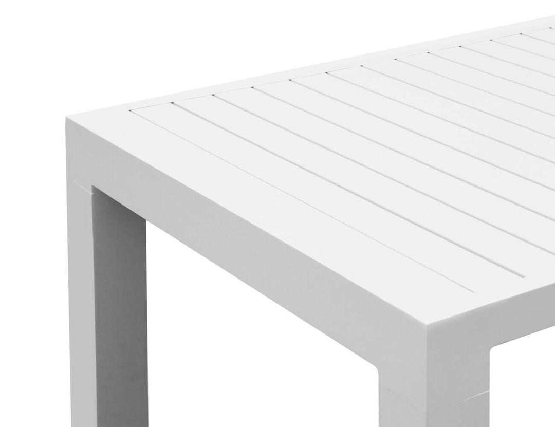 Cirrus Aluminium Outdoor Patio Dining Table 160 X 80cm Colour: Matte White