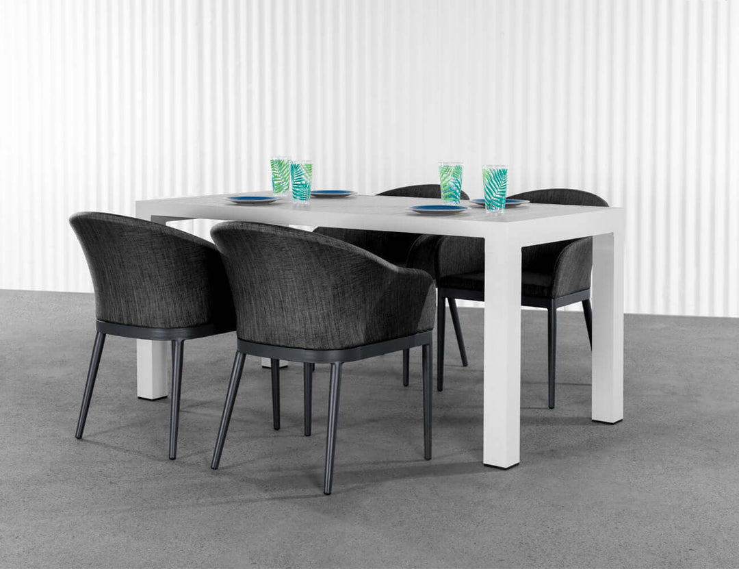 Cirrus Aluminium Outdoor Patio Dining Table 160 X 80cm Colour: Dark Grey