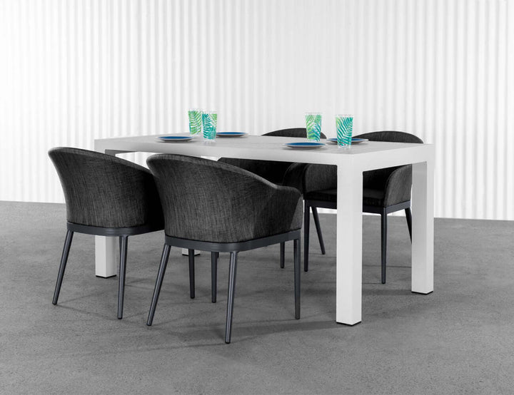 Cirrus Aluminium Outdoor Patio Dining Table 160 X 80cm Colour: Dark Grey