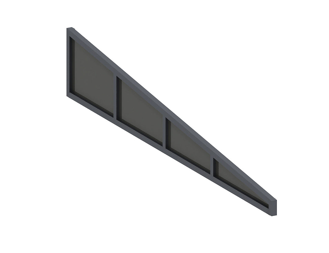 Coastal Patio Cover Quarter Window Size: 3m Colour: Charcoal