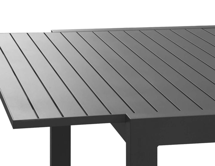 Cumulus Aluminium Outdoor Patio Extension Dining Table 180-240 X 100cm Colour: Dark Grey