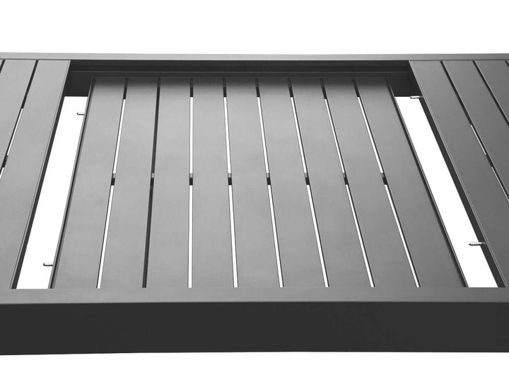 Cumulus Aluminium Outdoor Patio Extension Dining Table 180-240 X 100cm Colour: Dark Grey