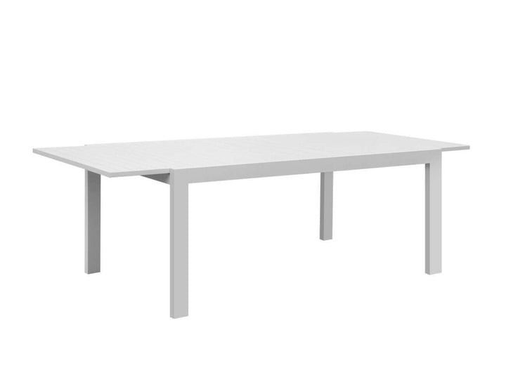 Cumulus Aluminium Outdoor Patio Extension Dining Table 180-240 X 100cm Colour: Matte White