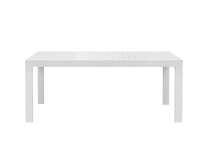 Cumulus Aluminium Outdoor Patio Extension Dining Table 180-240 X 100cm Colour: Matte White
