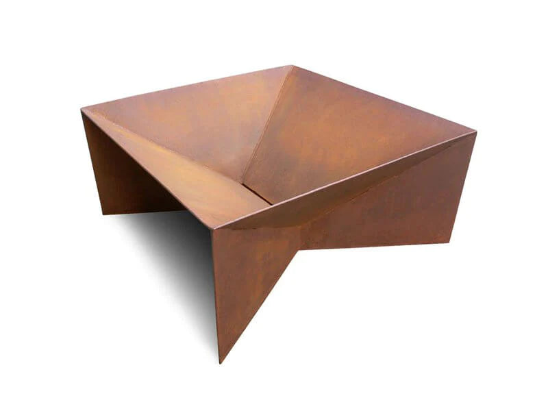 Brazier Fire Pit - Natural Rust Patina Finish Corten Steel 46 × 40 × 28.5cm