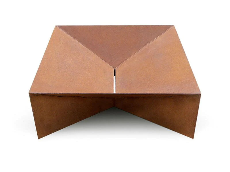 Brazier Fire Pit - Natural Rust Patina Finish Corten Steel 46 × 40 × 28.5cm