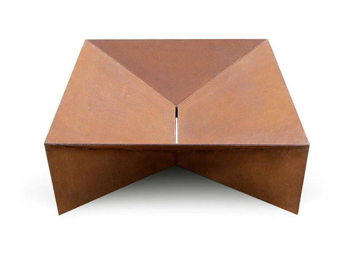 Brazier Fire Pit - Natural Rust Patina Finish Corten Steel 46 × 40 × 28.5cm