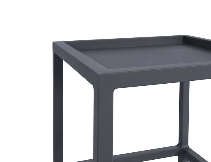 Florican Aluminium Outdoor Side Table Color: Grey