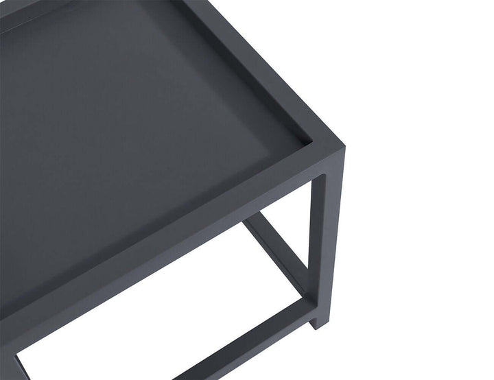 Florican Aluminium Outdoor Side Table Color: Grey