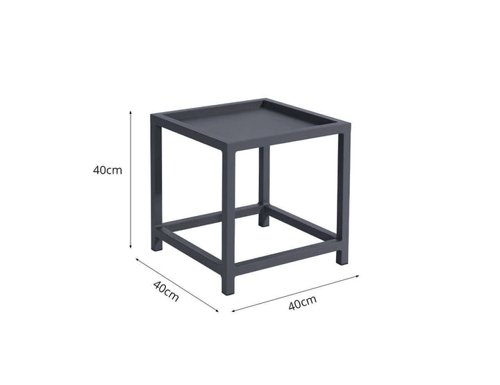 Florican Aluminium Outdoor Side Table Color: Grey