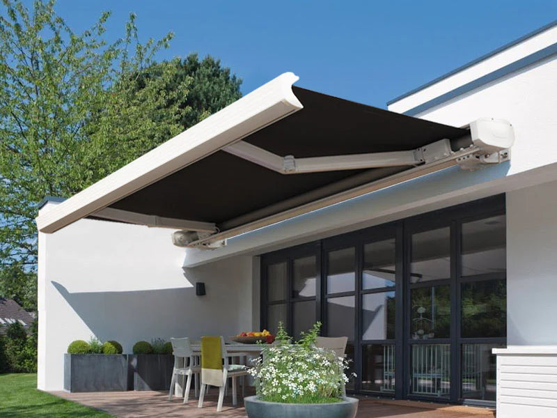 5 x 3m Full Cassette Retractable Patio Awning Luxi Living