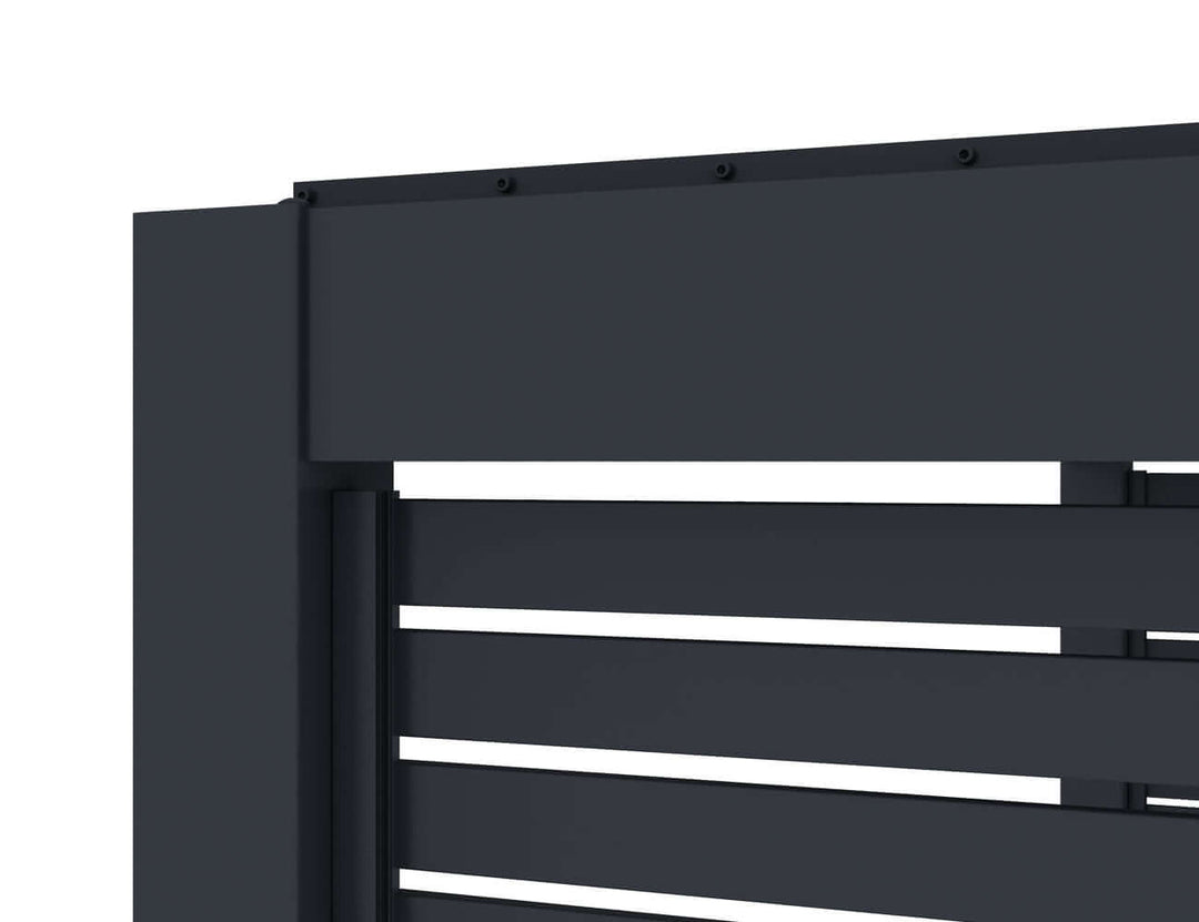 Baltic Freestanding Pergola Slatted Privacy Wall Size: 0.849m Colour: Black