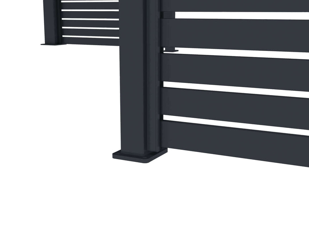 Baltic Freestanding Pergola Slatted Privacy Wall Size: 0.849m Colour: Black