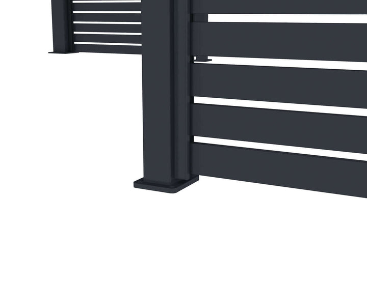 Baltic Freestanding Pergola Slatted Privacy Wall Size: 0.849m Colour: Black