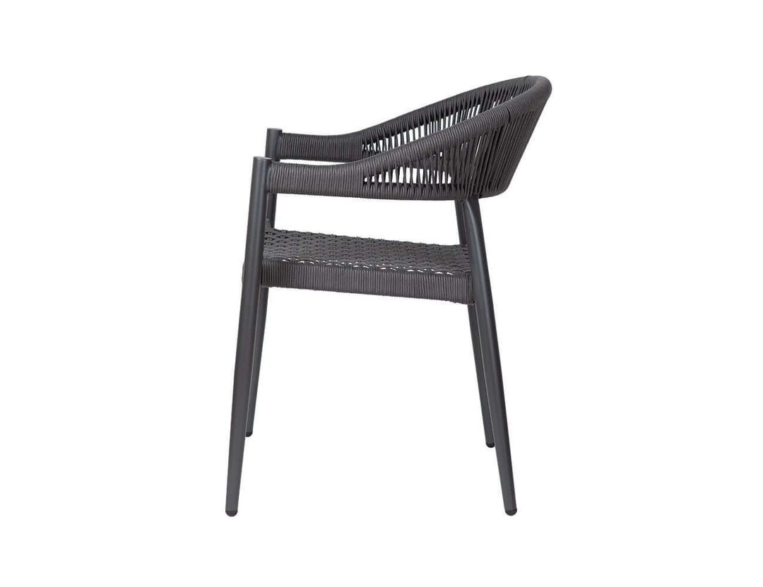 Kingfisher Aluminium And Rope Outdoor Patio Dining Chair