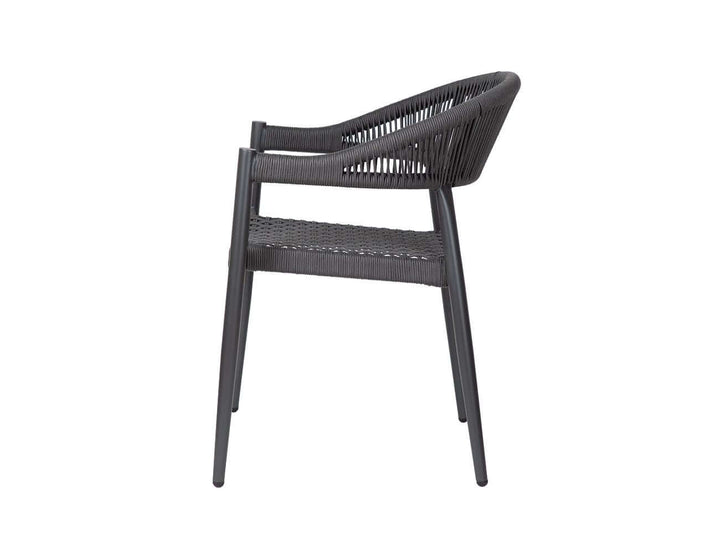 Kingfisher Aluminium And Rope Outdoor Patio Dining Chair