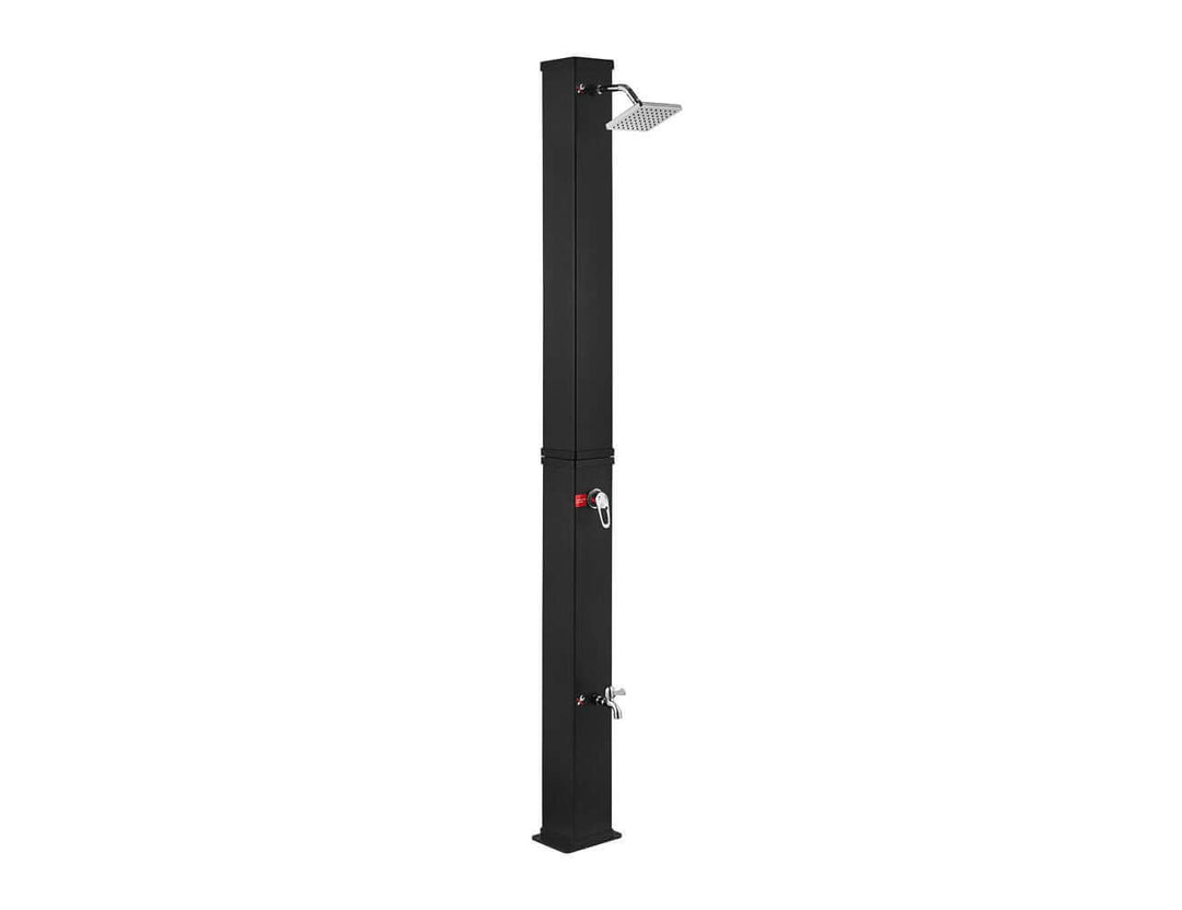 Modern Freestanding Outdoor Shower - Solar Heated - 40L