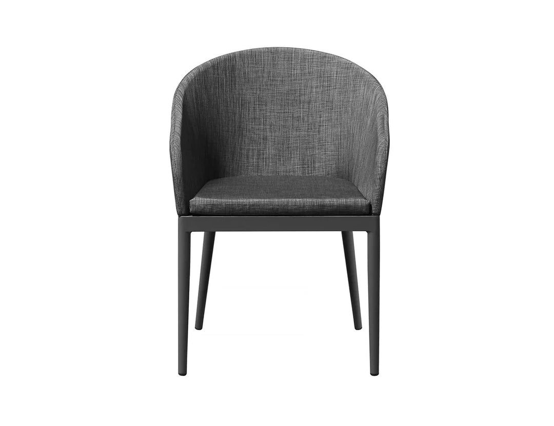 Nightjar Aluminium Outdoor Patio Dining Chair Color: Dark Grey