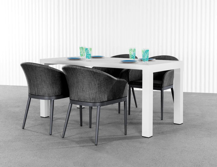 Nightjar Aluminium Outdoor Patio Dining Chair Color: Dark Grey