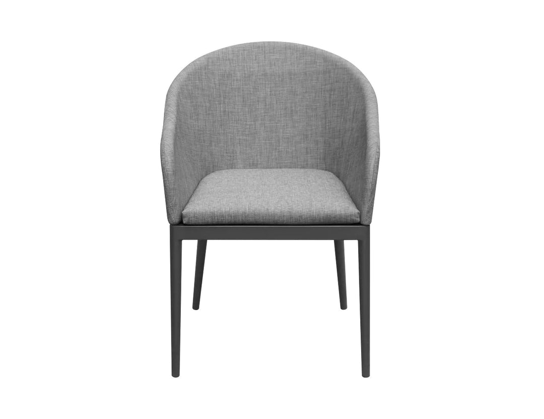Nightjar Aluminium Outdoor Patio Dining Chair Color: Light Grey