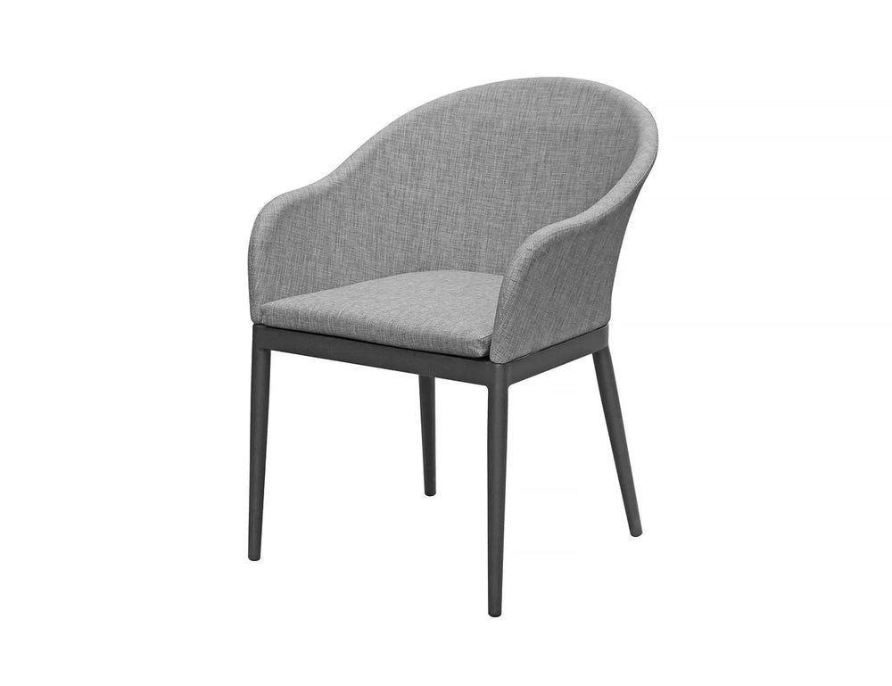 Nightjar Aluminium Outdoor Patio Dining Chair Color: Light Grey