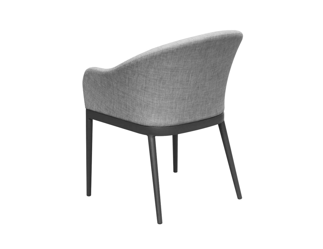 Nightjar Aluminium Outdoor Patio Dining Chair Color: Light Grey