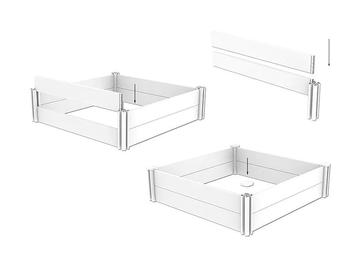 Modular Raised Garden Bed with Grow Grid 115 x 115 x 33cm