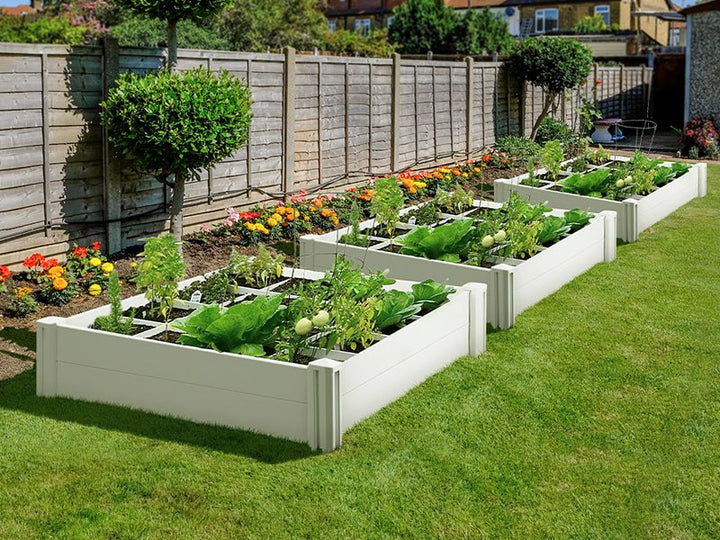 Modular Raised Garden Bed with Grow Grid 115 x 115 x 33cm