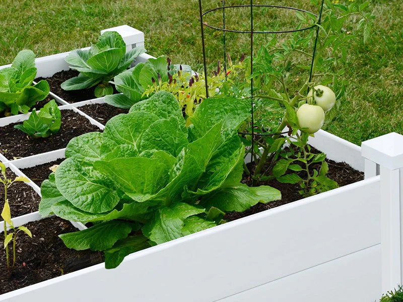 Modular Raised Garden Bed with Grow Grid 115 x 57 x 33cm