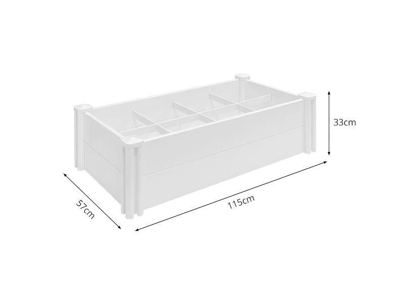 Modular Raised Garden Bed with Grow Grid 115 x 57 x 33cm