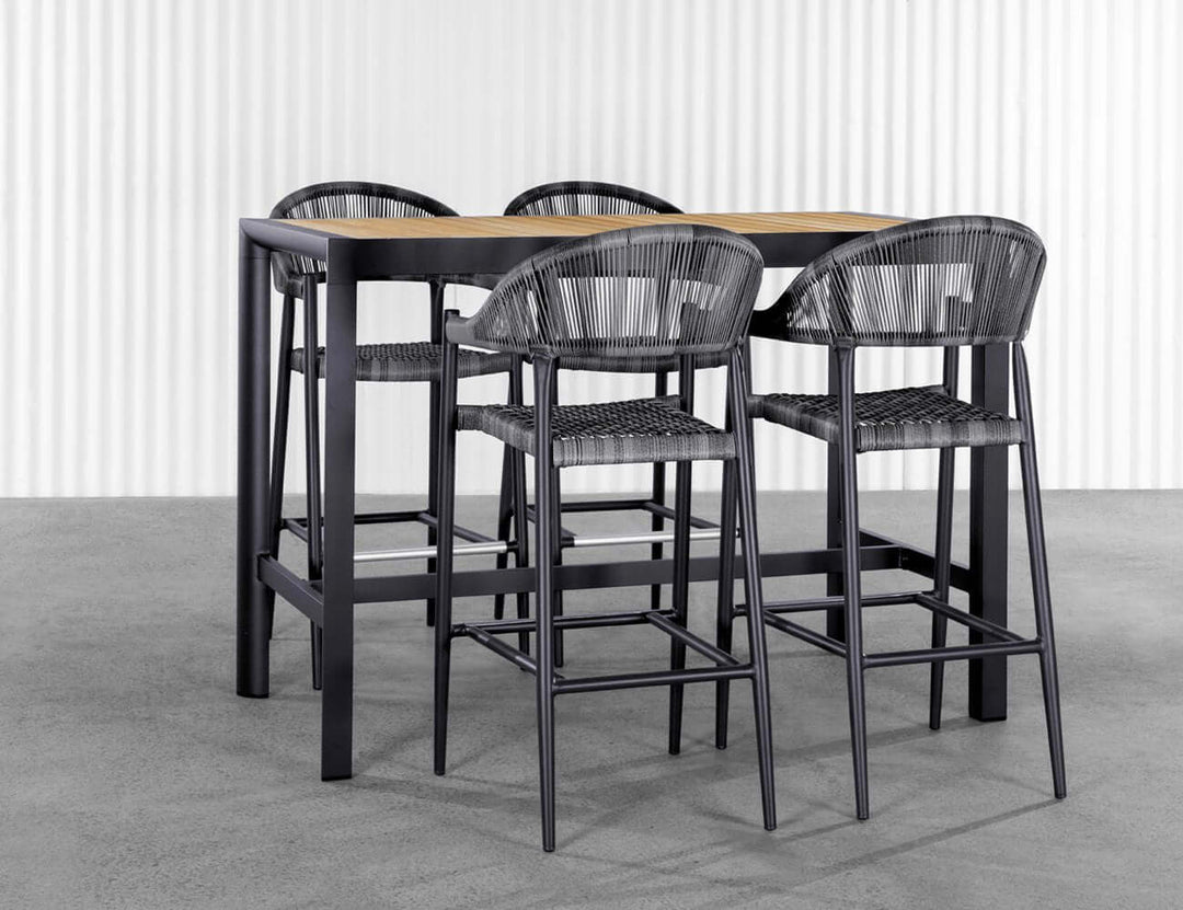 Parakeet Aluminium and Rattan Outdoor Patio Bar Chair