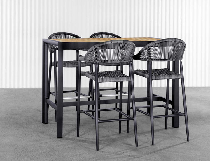 Parakeet Aluminium and Rattan Outdoor Patio Bar Chair