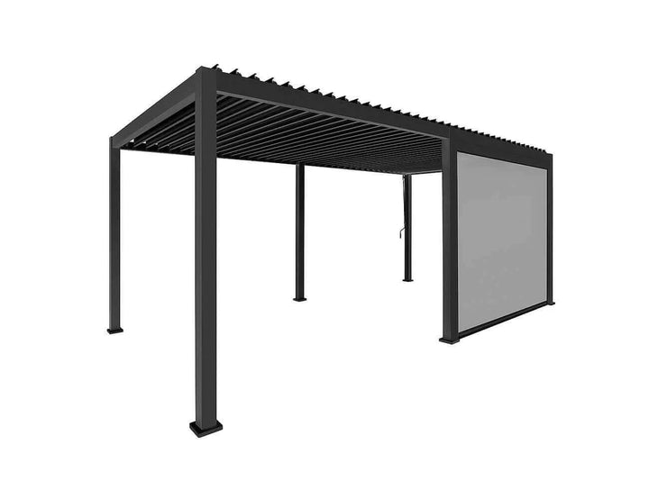 Waihi & Hahei Pergola Retractable Shade Blind - 3m Color: Charcoal