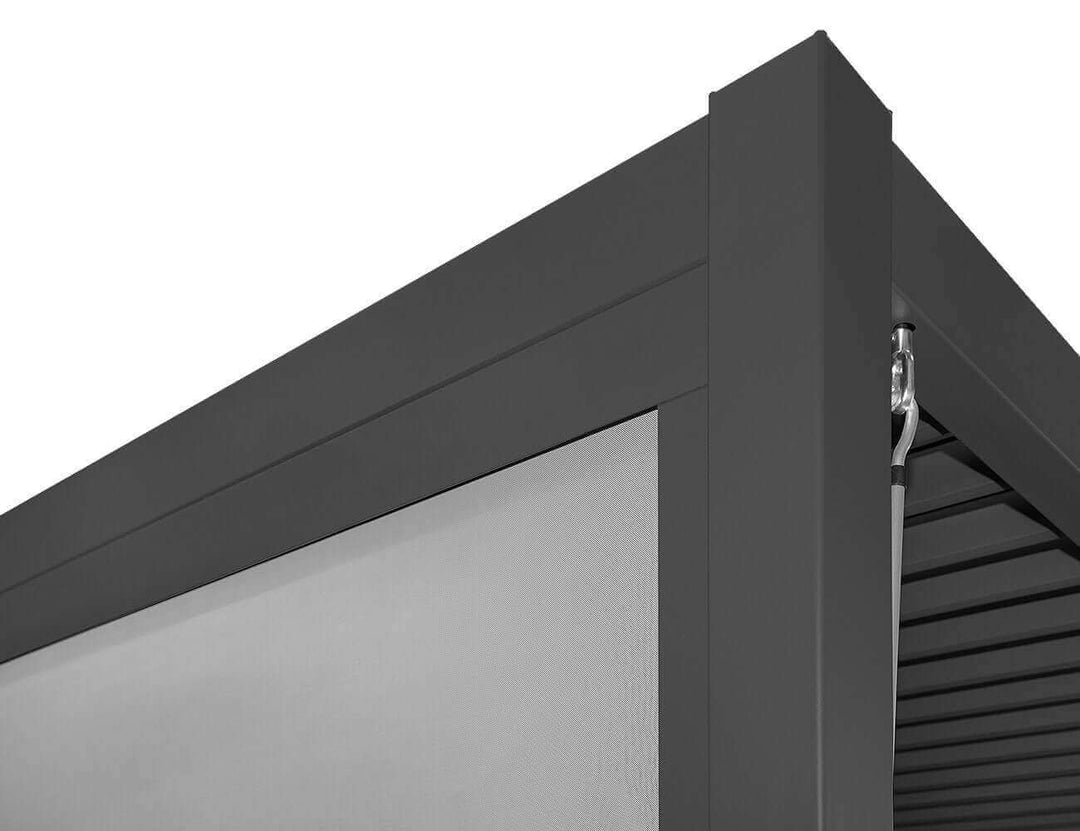 Waihi & Hahei Pergola Retractable Shade Blind - 3m Color: Charcoal