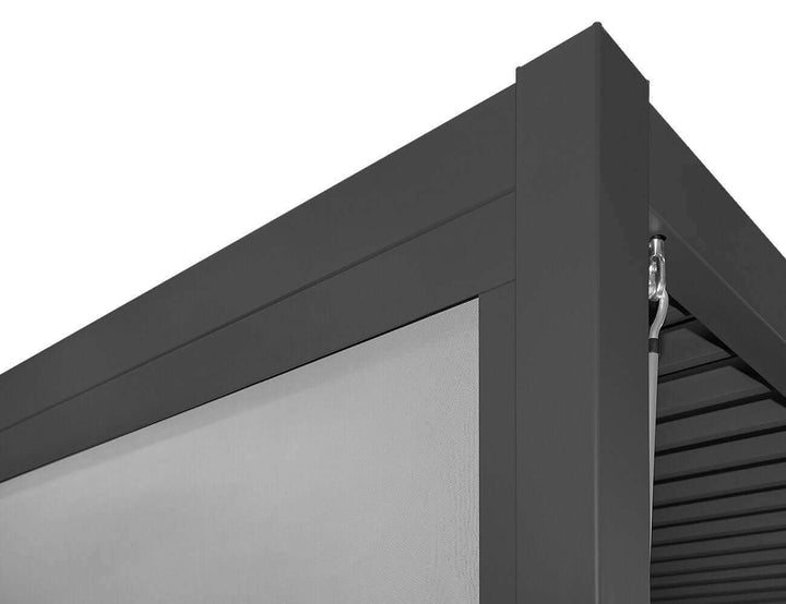 Waihi & Hahei Pergola Retractable Shade Blind - 3m Color: Charcoal